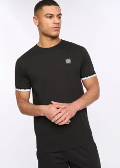 Henleys Black Henjaque Tee & Short Twinset