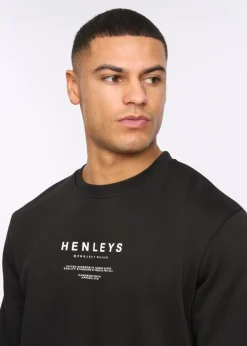 Henleys Black Henstack Crew