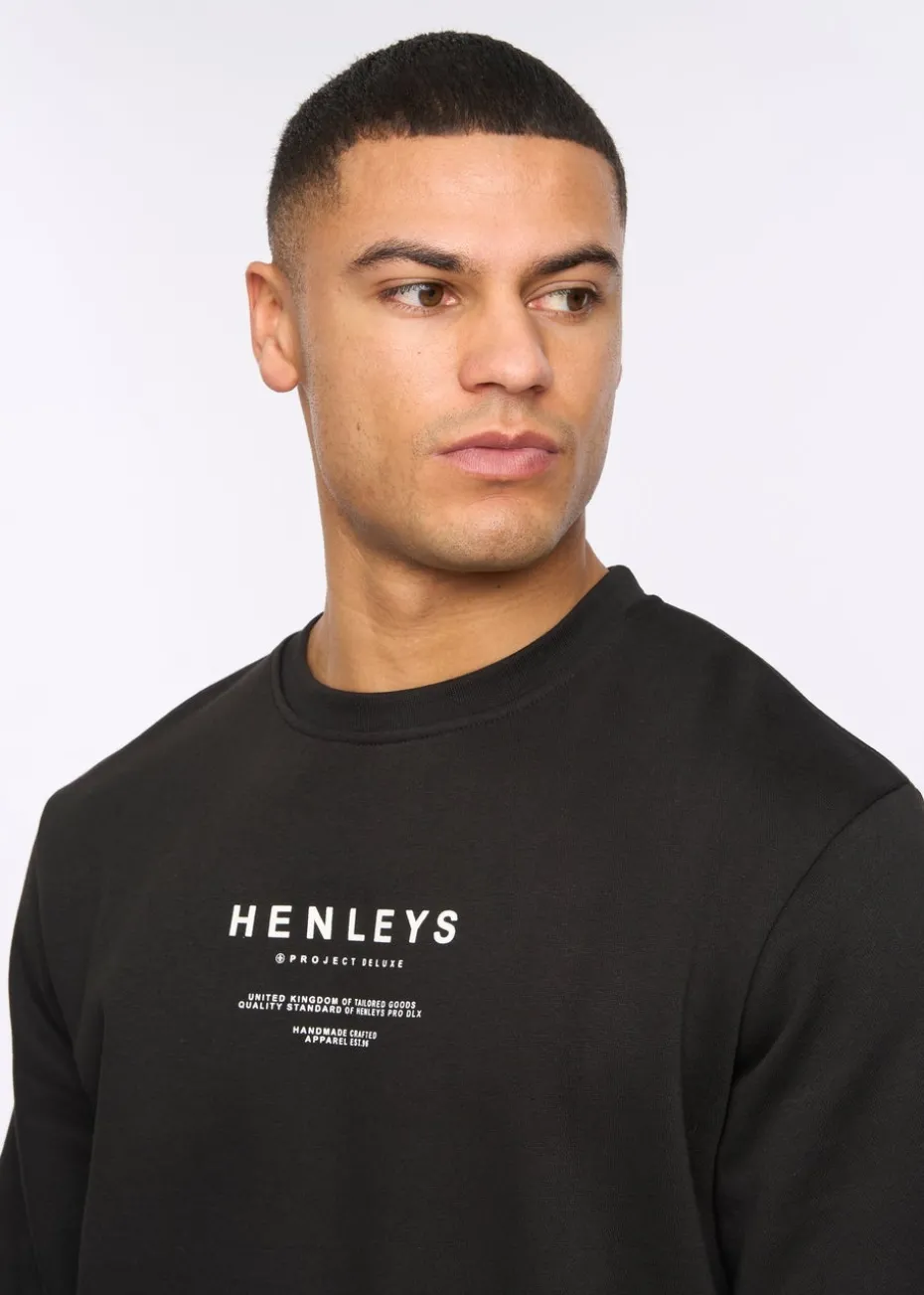 Henleys Black Henstack Crew