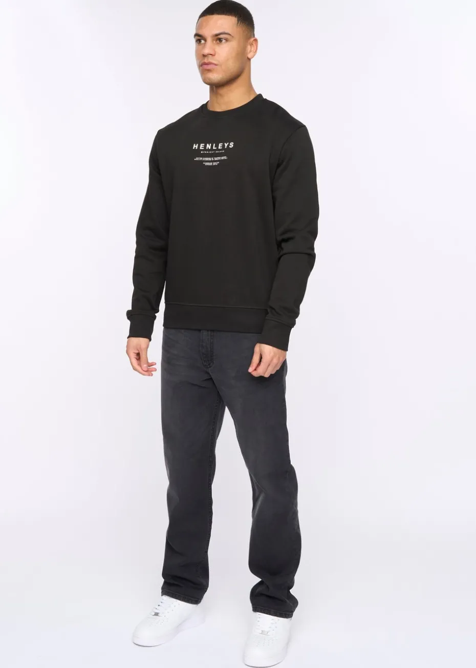 Henleys Black Henstack Crew