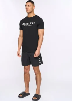 Henleys  Black Henybold Swim Shorts