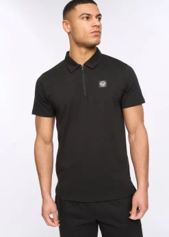 Henleys Black Henychill Polo & Short Twinset