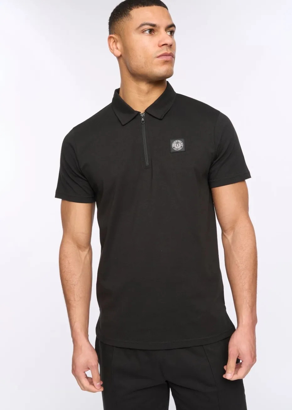 Henleys Black Henychill Polo & Short Twinset