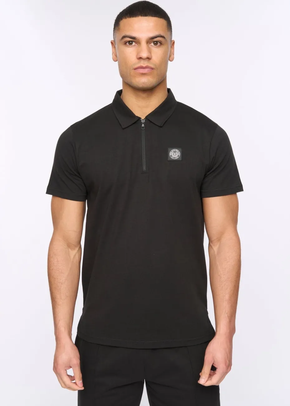 Henleys Black Henychill Polo & Short Twinset