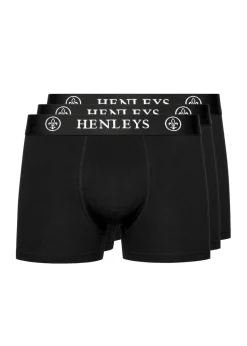 Henleys Black 3-Pack McBlacken Boxers