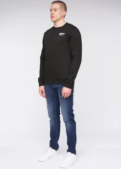 Henleys Black Scripthen Crew Sweat