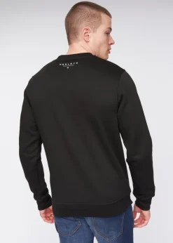 Henleys Black Scripthen Crew Sweat