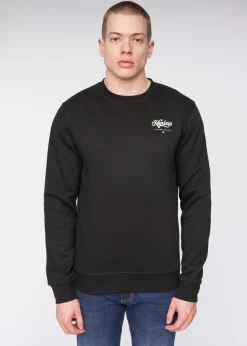 Henleys Black Scripthen Crew Sweat