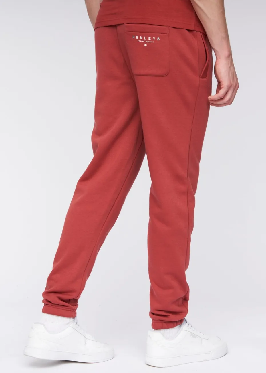 Henleys Deep Red Curveball Joggers