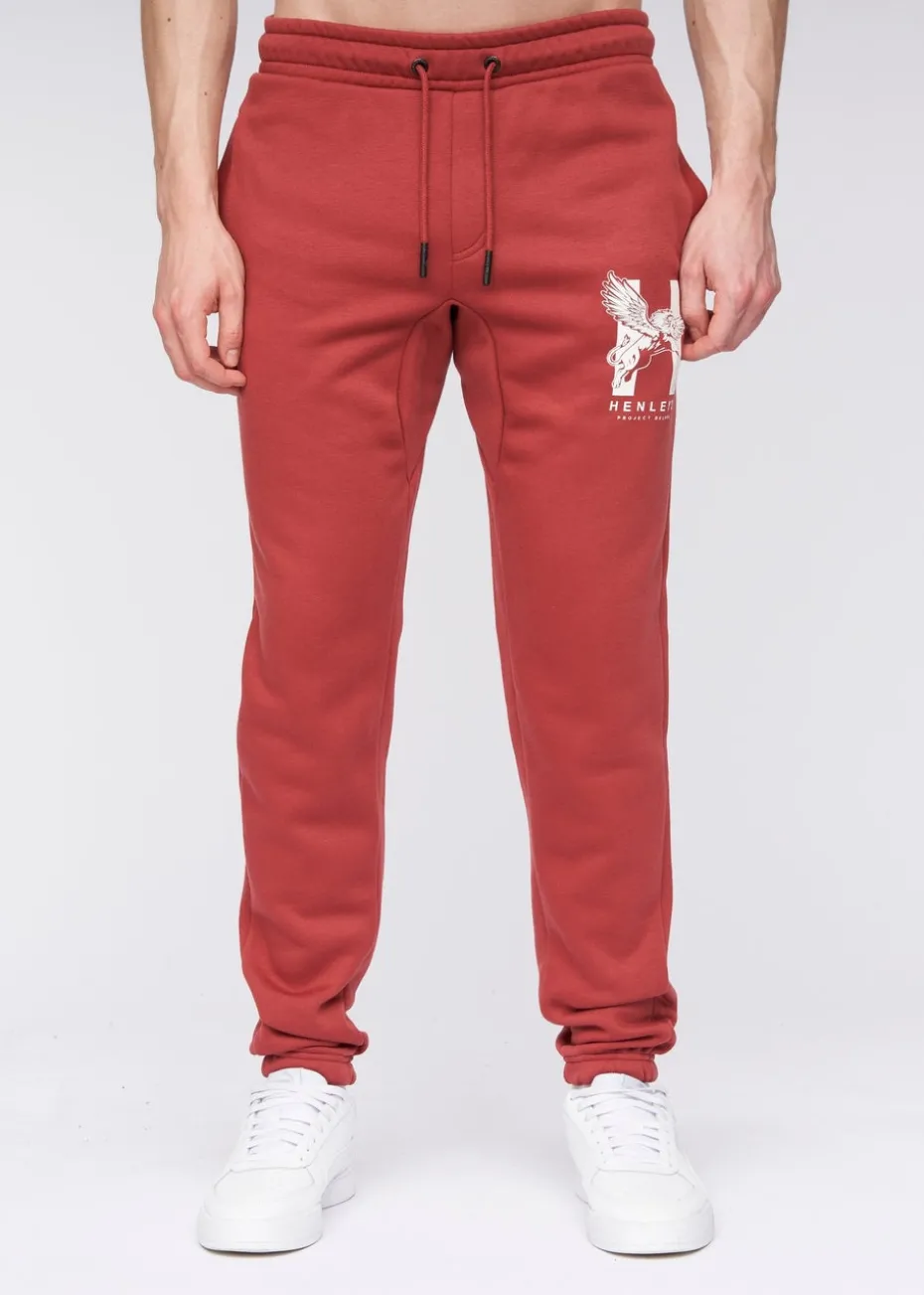 Henleys Deep Red Curveball Joggers