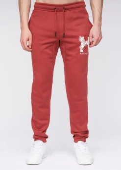Henleys Deep Red Curveball Joggers