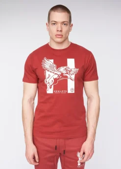 Henleys Deep Red Curveball T-Shirt
