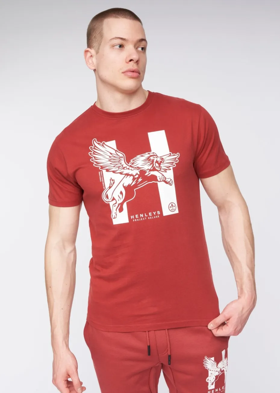 Henleys Deep Red Curveball T-Shirt