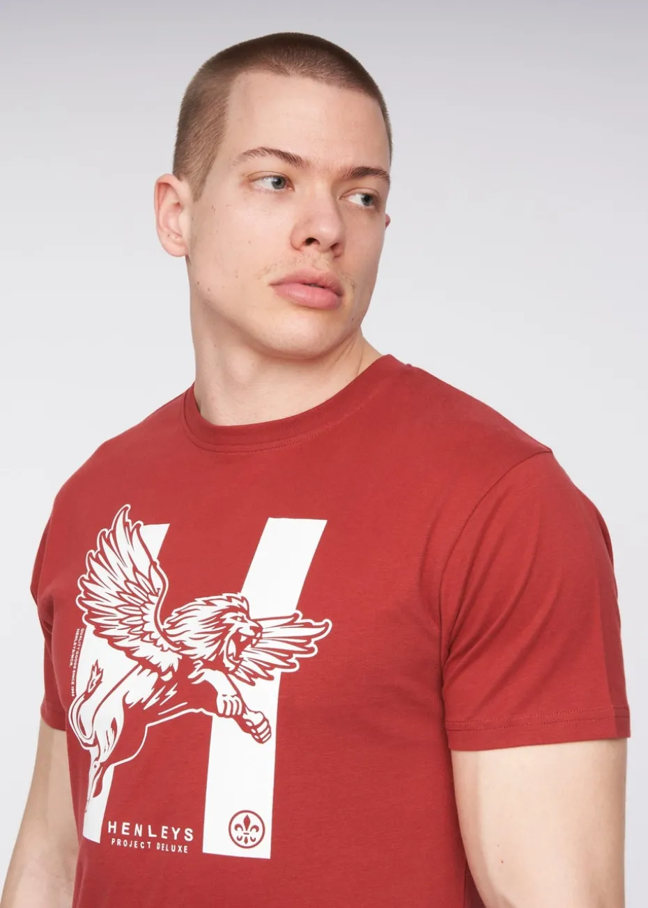 Henleys Deep Red Curveball T-Shirt