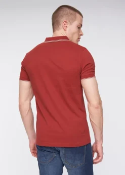 Henleys Deep Red Henflare Polo