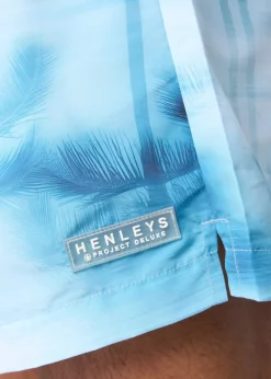 Henleys Denim Blue Hennicane Swim Shorts