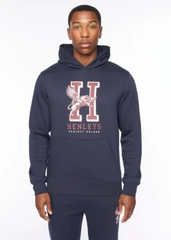 Henleys Navy  Belton Hoodie