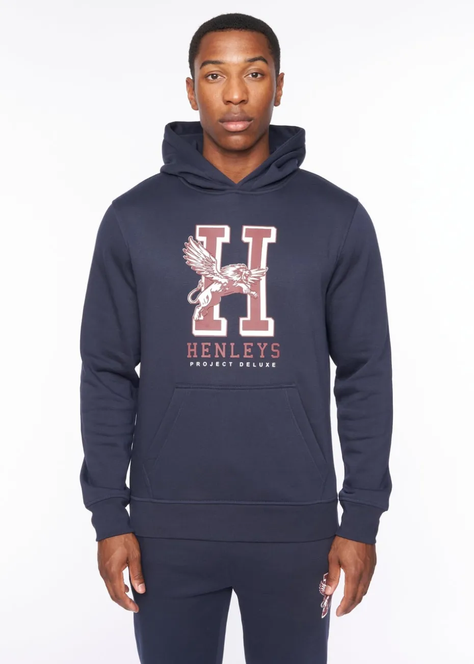 Henleys Navy Belton Hoodie