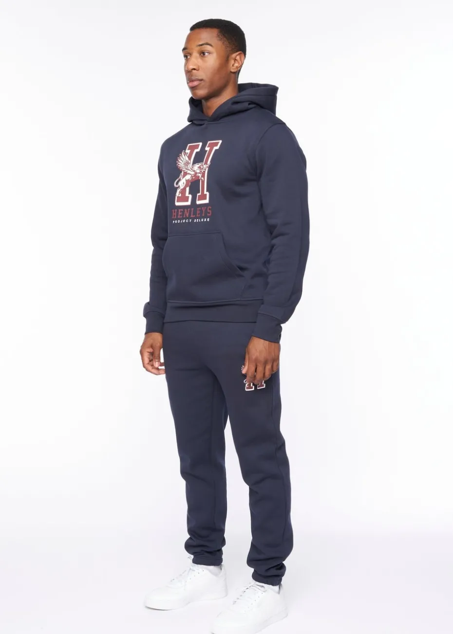 Henleys Navy Belton Hoodie