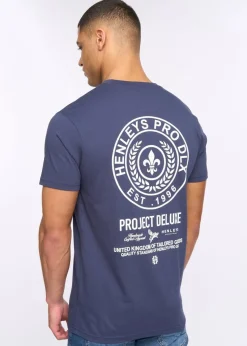 Henleys Navy Henstamp T-Shirt