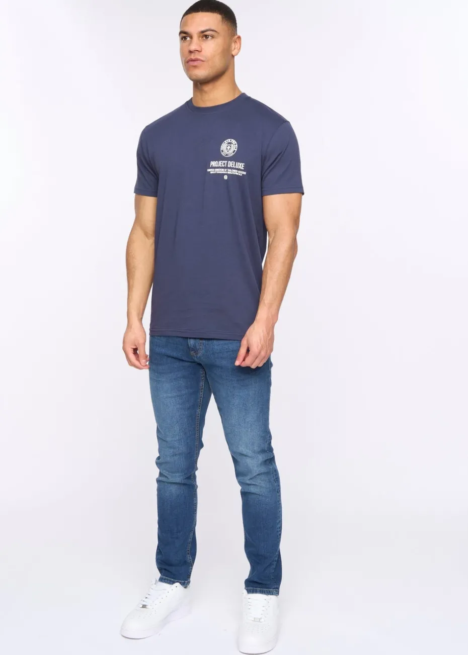 Henleys Navy Henstamp T-Shirt