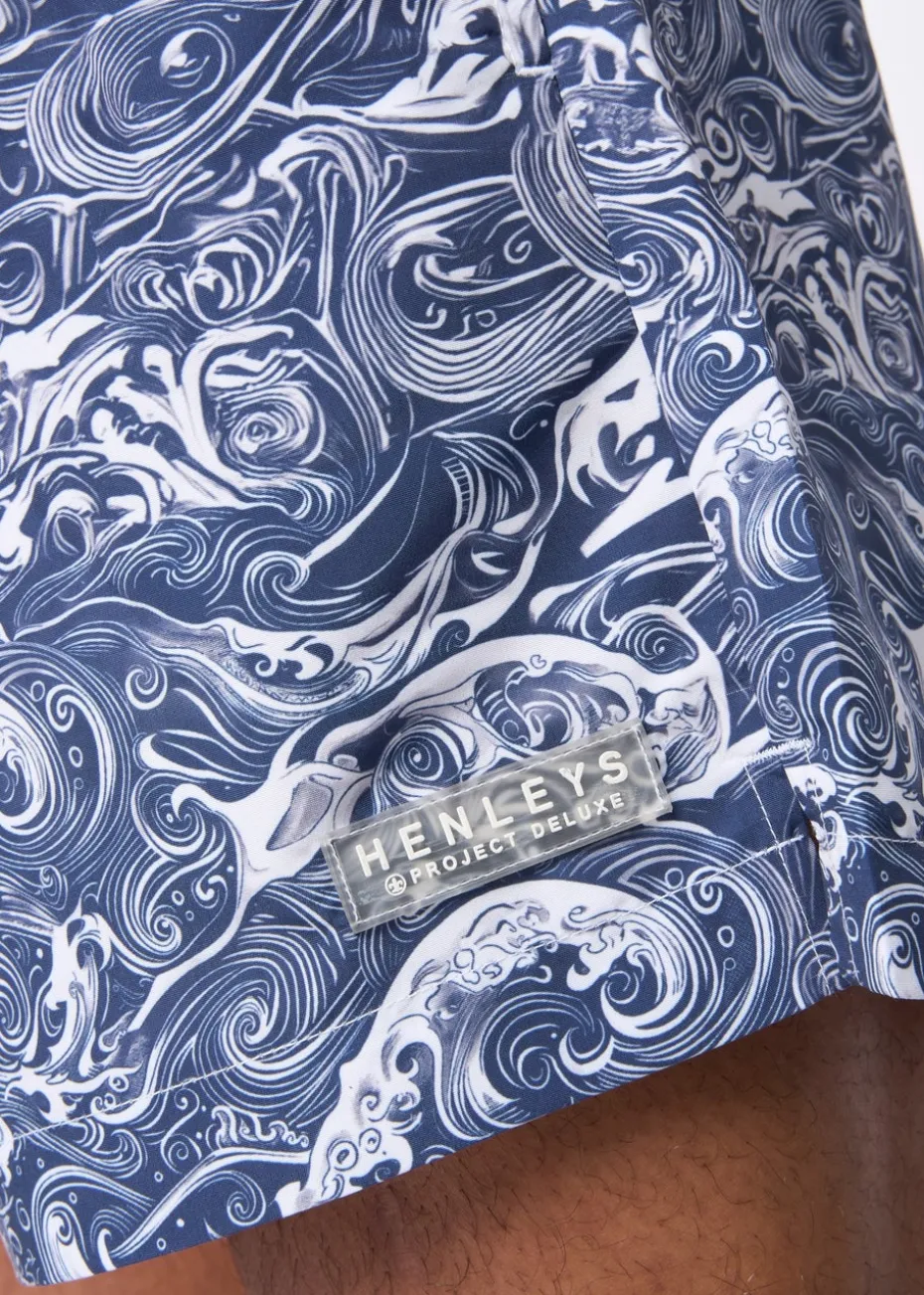 Henleys Navy Henwave Swim Shorts