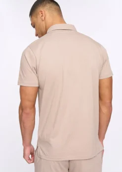 Henleys Taupe Henychill Polo & Short Twinset