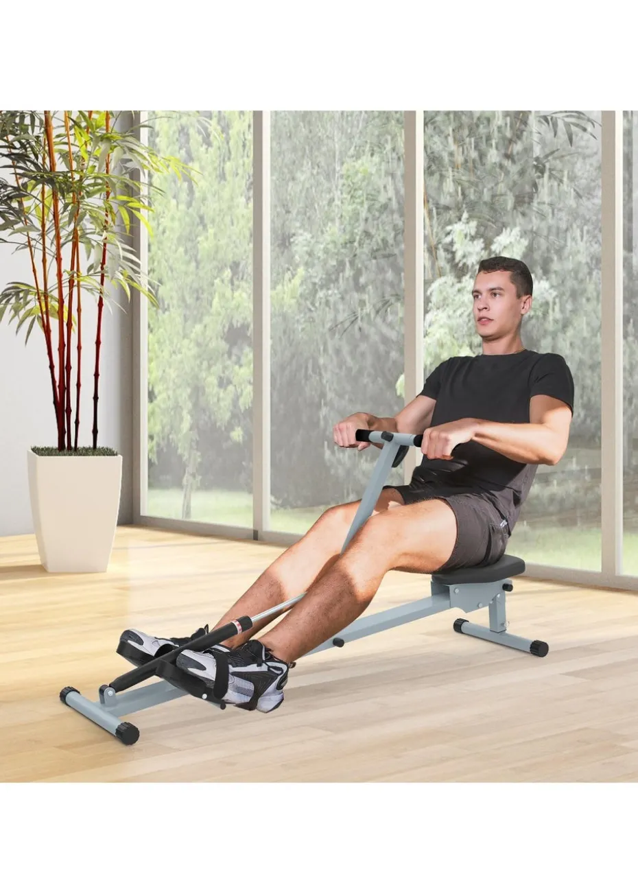 HOMCOM 12 Level Fitness Rowing Machine Cardio Fitness Workout & Gym Training