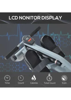 HOMCOM 12 Level Fitness Rowing Machine Cardio Fitness Workout & Gym Training