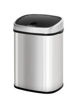 HOMCOM Chrome Sensor Dustbin Touchless Trash Can