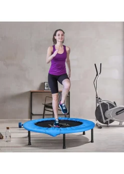 HOMCOM Fitness Trampoline Exercise Max Load Blue