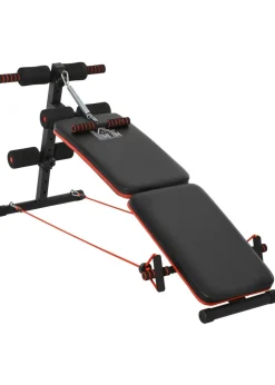 HOMCOM Foldable Sit Up Bench 5-Level Adjustable Core Workout