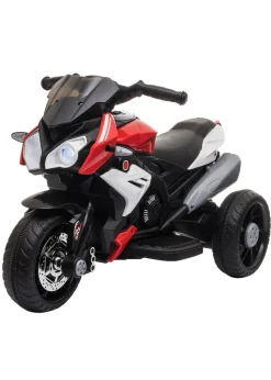 HOMCOM Kids Electric Motorcycle Ride-On Toy 6V Battery with  Music, Horn and Lights (Red)