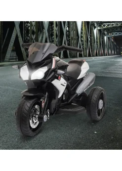 HOMCOM Kids Electric Motorcycle Ride-On Toy 6V Battery with Music, Horn and Lights (Black)