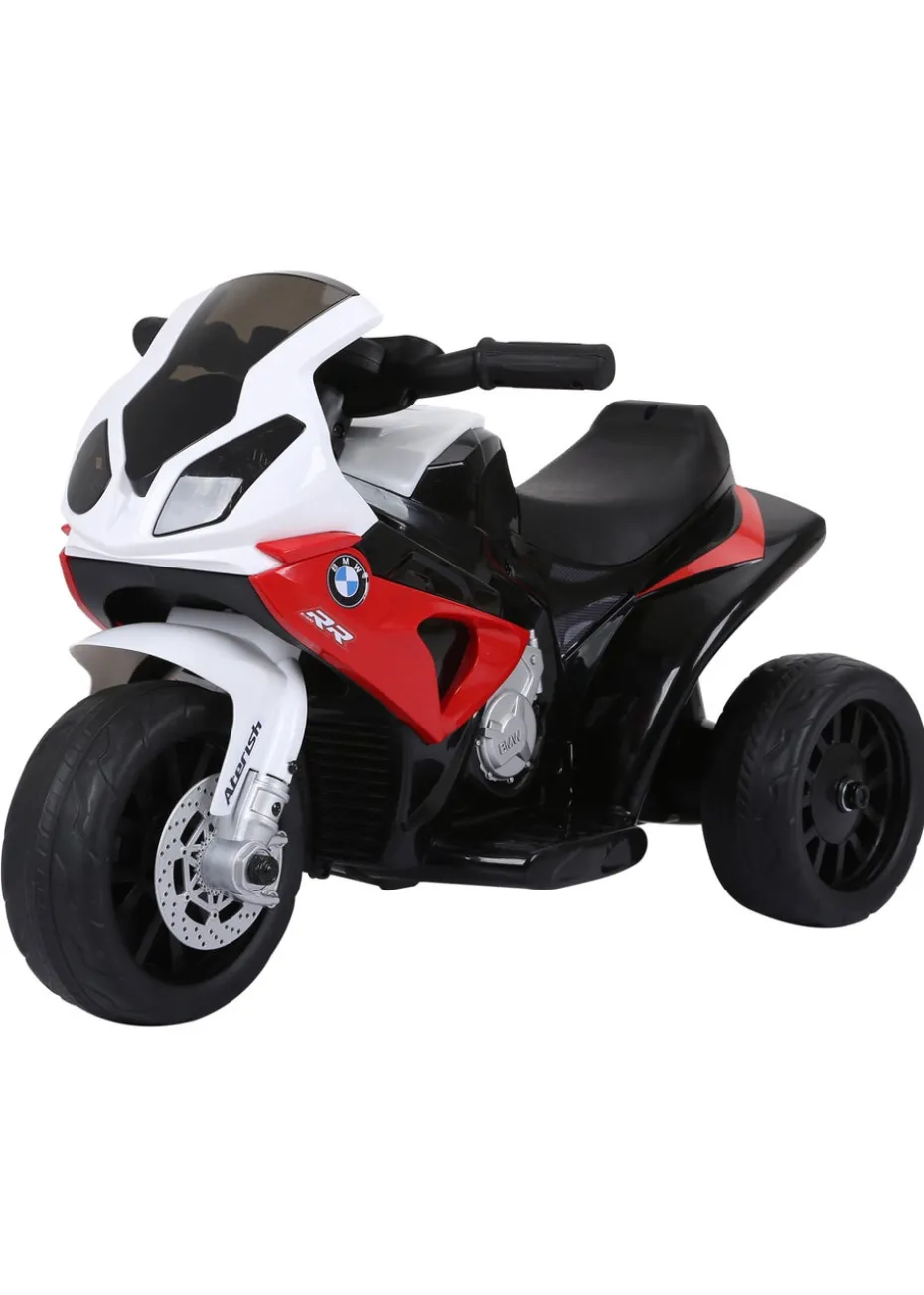HOMCOM Kids Electric Ride on Motorcycle BMW Licensed with Headlights and Music (Red)