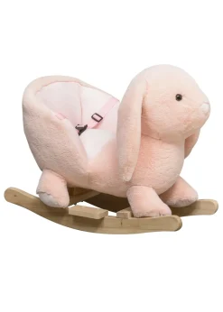 HOMCOM Kids Rocking Rabbit Plush Toy