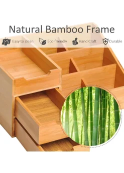 HOMCOM Natural Organiser Holder Storage (33cm x 205cm x 155cm)