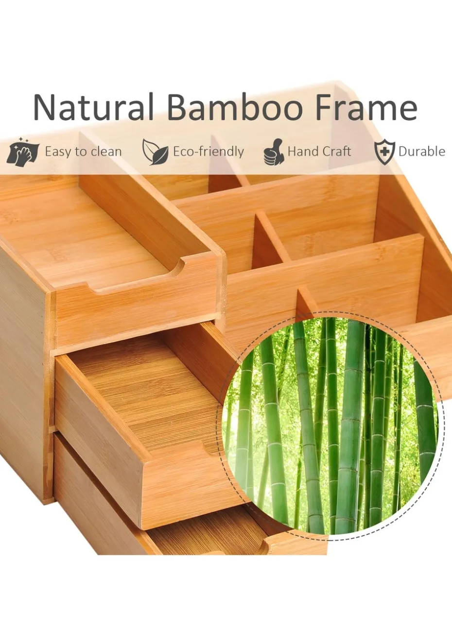 HOMCOM Natural Organiser Holder Storage (33cm x 205cm x 155cm)