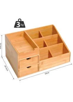HOMCOM Natural Organiser Holder Storage (33cm x 205cm x 155cm)