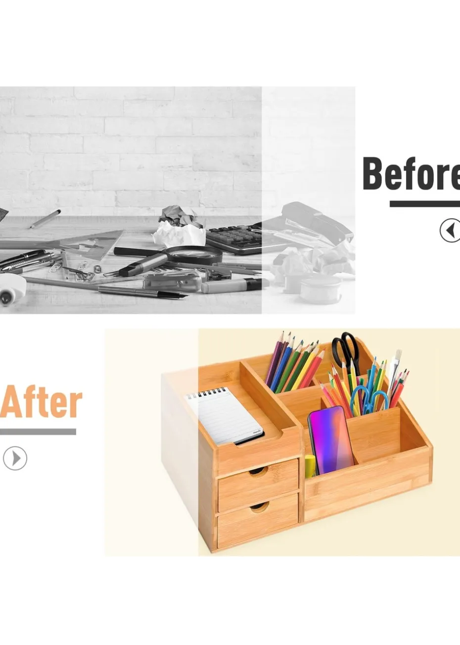 HOMCOM Natural Organiser Holder Storage (33cm x 205cm x 155cm)