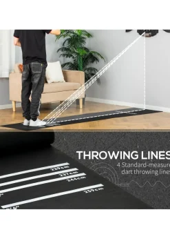 Homcom Professional Rubber Darts Dart Mat Pub Club Home 4 Throwing Distances