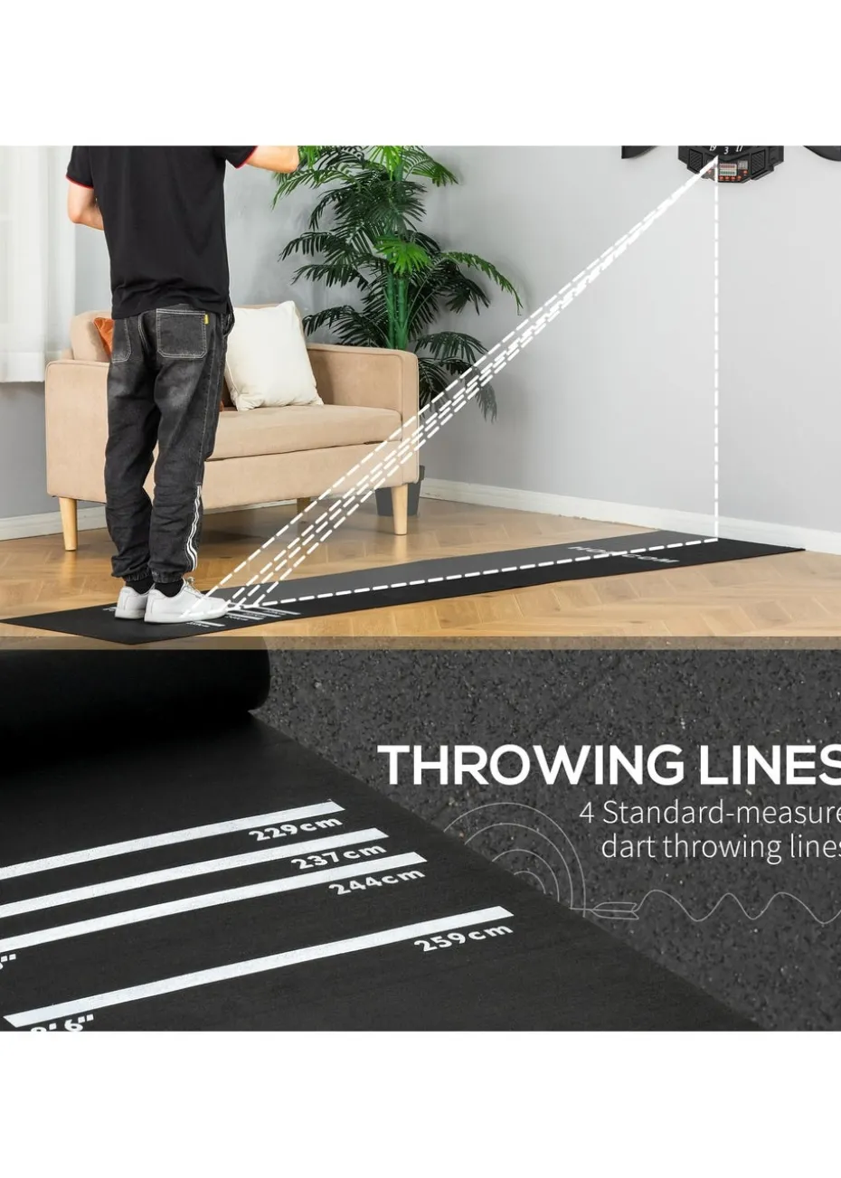 Homcom Professional Rubber Darts Dart Mat Pub Club Home 4 Throwing Distances