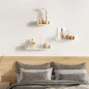 HOMCOM White U Shaped Shelf Set (60cm x 15cm x 10cm)