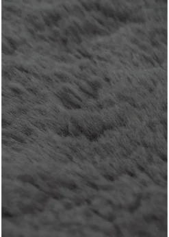 Homemaker Dark Grey Luxury Fur Single Rug