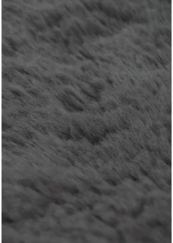 Homemaker Dark Grey Luxury Fur Quad Rug