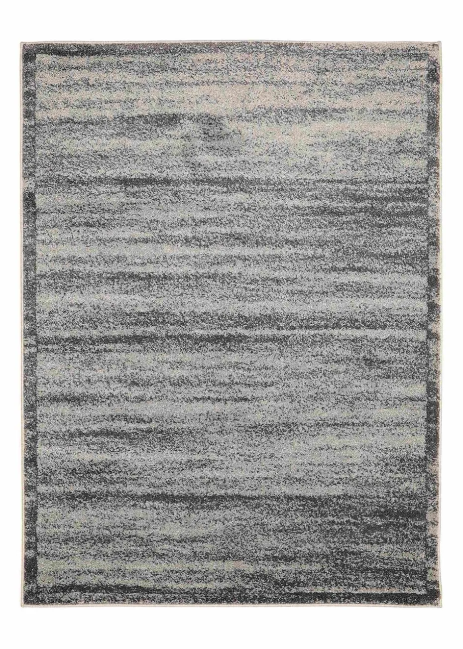 Homemaker Freya Texture Border Charcoal Rug