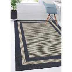 Homemaker Gel Backed Navy Border Rug