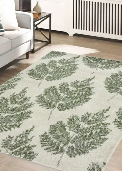 Homemaker Green Villa Leaf Rug