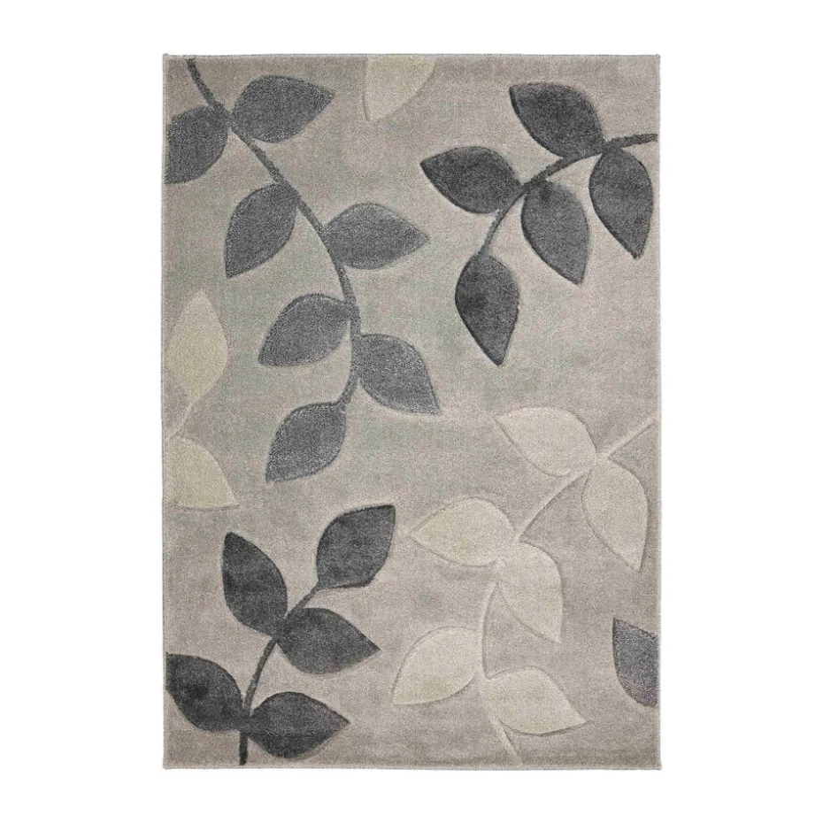 Homemaker Grey Leaf Design Rug