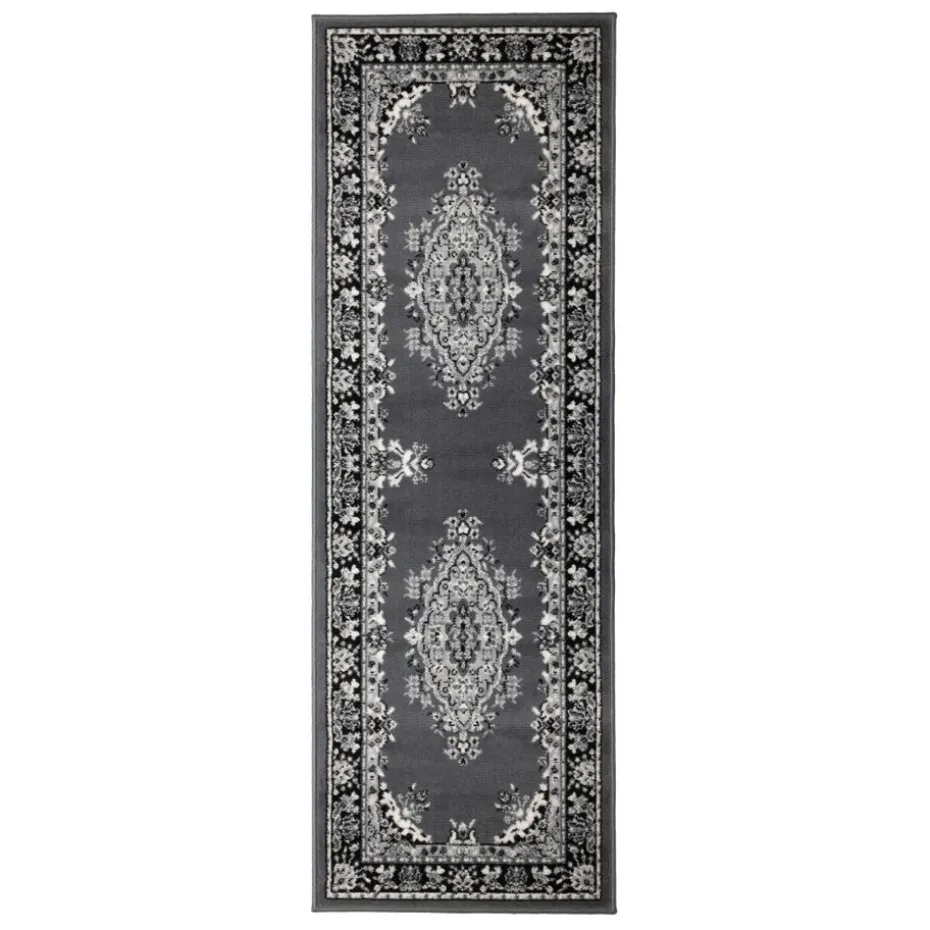 Homemaker Grey Traditional Runner Rug